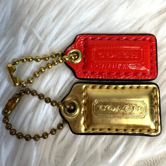 1” COACH Bundle of 2 Fob Bag Charm Hang tag Hangtag - Picture 1 of 2